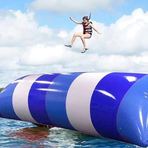 Oreiller gonflable de catapulte d'eau gonflable de grande taille, jouet de sport aquatique, goutte d'eau flottante pour adultes avec pompe - Product Image 2