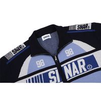 Suéter de Punto Casual de Invierno para Hombre con Logotipo Personalizado, Estilo Vintage de Carreras, Cárdigan con Cremallera, Manga Larga, OEM ODM, Patrón de Letras a la Moda