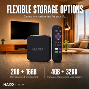 กล่องทีวีแอนดรอยด์ <span class=keywords><strong>HAKO</strong></span> RK3539 4K รุ่น 2GB+16GB / 4GB+32GB รองรับ WiFi 2.4G/5G และบลูทูธ 5.4 สำหรับโครงการสื่อเชิงพาณิชย์ขนาดใหญ่ - Product Image 5