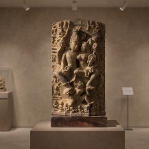 Statue de Lakshmi Narayan de 12 pouces, réplique d'art de temple hindou - Product Image 3