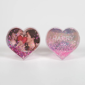 Globos de Nieve Promocionales al por Mayor con Inserto para Foto, con Forma de Corazón y Brillantina - Product Image 2