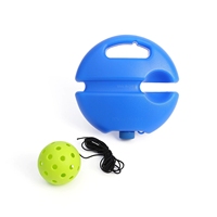 Produit phare : Entraîneur de tennis de qualité, aide de pickleball coloré et amélioré avec base en caoutchouc bleue portable et corde de rebond lestée