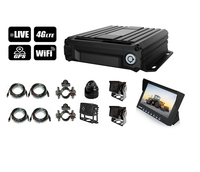 Vender bien HD vehículo cmsv6 monitoreo 4ch 4G GPS WiFi MDVR Cámara AHD 1080P 720P tarjeta SD vehículo DVR grabadora móvil MDVR Kit