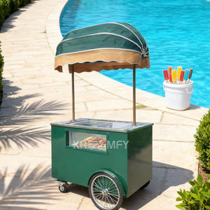 Chariots de vente ambulante de glaces et de collations mobiles 2025, chariots de vente de nourriture de rue, chariot italien de gelato - Product Image 2