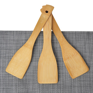 Spatules en bambou, lot de 3, ustensiles de cuisine, lavage à la main uniquement - Product Image 3
