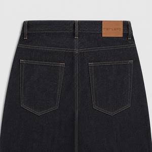 Jeans de mezclilla negros de corte y confección, de pierna ancha, tiro alto, con dobladillo deshilachado rojo, estilo vintage streetwear, holgados y con dobladillo. - Product Image 3