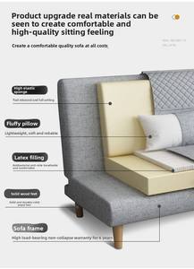 <b>Folding</b> <b>Sofa</b> <b>Bed</b> Dualuse Living Room Multifunctional Lazy <b>Sofa</b> Lunch <b>Bed</b> Retractable Small Family Single <b>Sofa</b> <b>Bed</b> With Mattress - Product Image 5