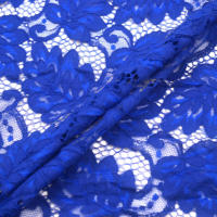 Tissu en dentelle de coton à motif de feuilles en guipure de nylon et de rayonne pour vêtements