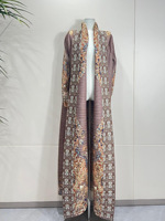 Abaya traditionnelle de Dubaï personnalisée, tenue de mariage musulmane élégante, cardigan plissé, caftan design OEM, ODM, pour femmes