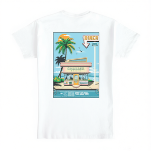 Camiseta Omakase Oasis Diner blanca unisex para adultos talla M - Product Image 2
