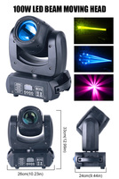 Marslite Lyre à tête mobile 100W à faisceau LED pour DJ, discothèques et scènes