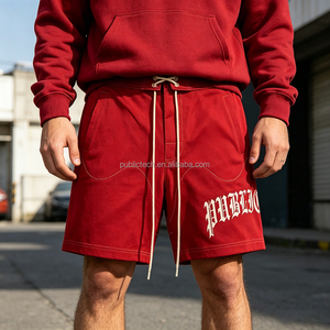 Private Label Custom Logo Screen Print Cargo Shorts Men Contrast Stitch Detail Drawstring Waist Loose Fit Premium Jogger Shorts - Product Image 3