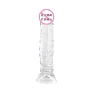 Mr. Shen Produtos para Adultos Silicone Transparente Simulação de Cristal Penis Inserção Feminino Vibrador Masturbador Grande Brinquedo Sexual