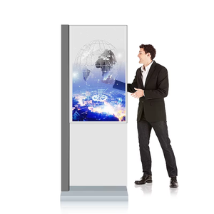 Publicité commerciale 30/55 pouces écran numérique OLED Transparent vitrine de vente au détail Installation de mur de verre Animation éducative - Product Image 1