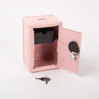 Mini tirelire en métal avec serrure à clé, boîte de rangement sécurisée pour pièces de monnaie