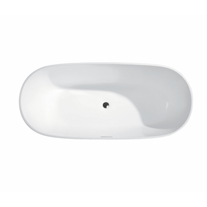 <span class=keywords><strong>Vasca</strong></span> <span class=keywords><strong>da</strong></span> Bagno Freestanding Moderna Ovale Bianca in Acrilico Ecologica Portatile Profonda Senza Giunture con Garanzia di 5 Anni - Product Image 2