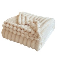 Vente en gros d'usine, couvertures en flanelle tissée épaisse, nouveau design extensible pour canapé, étudiant, bureau, sieste, confort transfrontalier