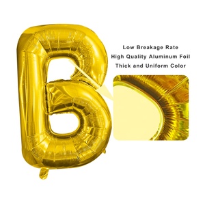 Decoración de Fiesta, Globo de Helio Metálico Dorado de 16 Pulgadas, Globo de Aluminio con la Frase '<span class=keywords><strong>Feliz</strong></span> Cumpleaños', Juego de Globos - Product Image 3