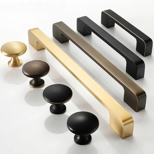 北欧轻奢实心黄铜方形拉手，适用于衣柜、抽屉和梳妆台 - Product Image 4