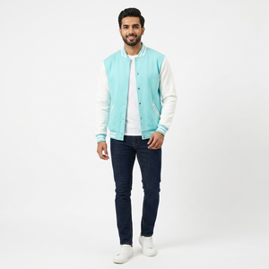 <b>Mens</b> Custom Embroidered Varsity <b>Jacket</b> <b>Long</b> Sleeve College Style Casual Bomber Coat Sporty Winter Outerwear OEM - Product Image 1