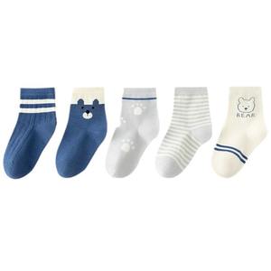 Chaussettes antidérapantes pour enfants, printemps-automne, nouvelles, chaudes, bébé, mignonnes, dessin animé, jacquard, modèle B198, classe A, vente en gros, bouche lâche - Product Image 4