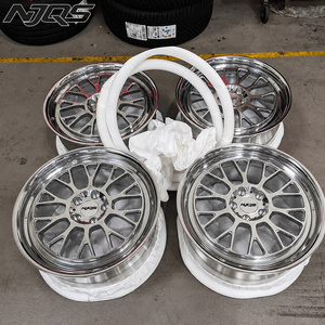 Jantes forgées NJQS en 2 pièces à déport profond, finition chrome poli sur mesure, entraxes 5x114.3, 5x120, 5x130, 5x112, de 15 à 26 pouces pour voiture - Product Image 3