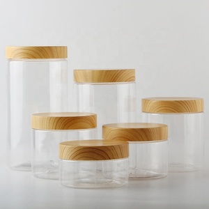 En Stock 30ml 50ml 80ml 100mL 120ml 200ml 250ml PET plástico bambú tapa cara Cuerpo crema tarros loción transparente tarros contenedor - Product Image 6