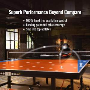 Máquina de <span class=keywords><strong>Tenis</strong></span> de <span class=keywords><strong>Mesa</strong></span> Inteligente PongBot OMNI Pro Edición Exclusiva Negra y Naranja, Control Ajustable por Aplicación/Tablet - Product Image 2