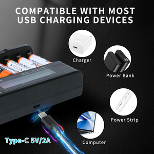 ALL8-G Doublepow UK83 USB LED 지능형 급속 충전기 1.2V <span class=keywords><strong>AA</strong></span>/AAA Ni-MH/Ni-CD 충전식 전화 배터리 - Product Image 5