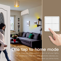 4 Gang Tuya ZigBee Sans Fil 12 Scène Interrupteur Bouton-Poussoir Mécanique Contrôleur Alimenté Par Batterie Intelligente Domotique Scénario Swi