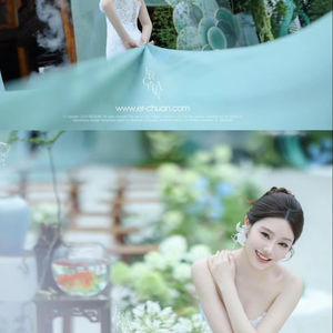 Disposition de fond de mariage poétique de Style chinois de haute qualité calligraphie de fil semi-transparent fête décorative noël pâques - Product Image 1