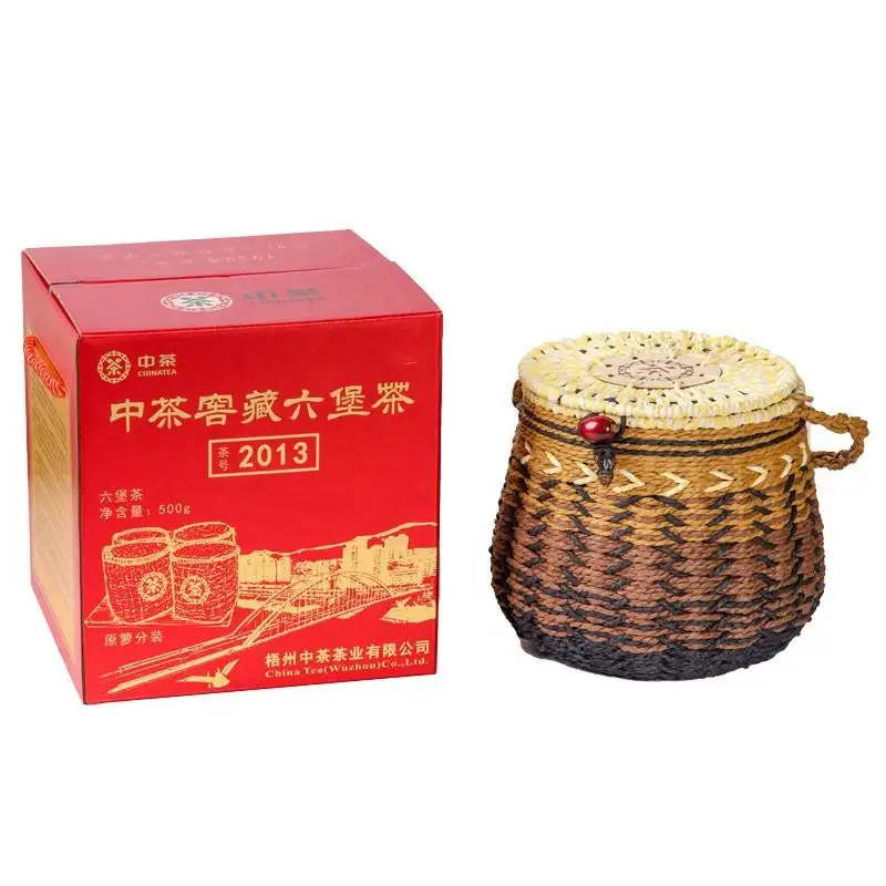 GX05 Y2013 High Quality Chinese cha dark tea 500g basket packing Post-Fermented Health Tea Liu Pao Tea