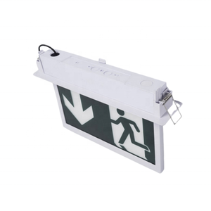 Iluminación comercial interior Techo empotrado 110-220V batería recargable doble carcasa de plástico acrílico LED señal de salida de emergencia - Product Image 4