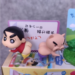 Última tendencia PVC modelo colección figura de juguete Anime 6 unids/set Mystery Crayon xiaoxin Shin-Chan caja ciega - Product Image 5