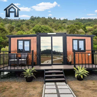 Maison conteneur extensible 20ft 40ft, maison préfabriquée modulaire pliable en acier léger avec cuisine et salle de bain pour camping, complexe hôtelier, bureau