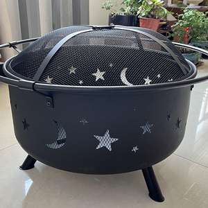 Meubles d'extérieur personnalisés, foyer à bois <span class=keywords><strong>de</strong></span> <span class=keywords><strong>jardin</strong></span>, <span class=keywords><strong>barbecue</strong></span>, foyer en métal avec plaque <span class=keywords><strong>de</strong></span> cuisson - Product Image 4