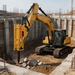 Brise-roche hydraulique universel TUOSHI monté sur excavatrice, pression 160-180 bars, impact 400-600 bpm, pour excavatrices de 1 à 50 tonnes - Product Image 3