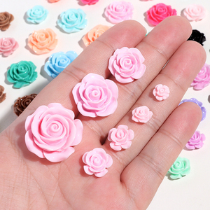 Accesorios pequeños <span class=keywords><strong>de</strong></span> resina <span class=keywords><strong>de</strong></span> rosa simulada KI Creator, botones decorativos <span class=keywords><strong>de</strong></span> camelia para manualidades, materiales para decoración <span class=keywords><strong>de</strong></span> uñas. - Product Image 2