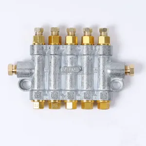 ZLFA 5 cara volumetrik Grease Distributor atau perangkat pengukuran blok Manifold untuk sistem lubrikasi/mesin CNC