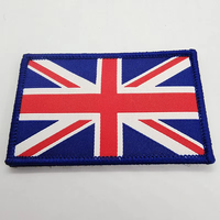 Étiquette patriotique personnalisée 8*5cm crochet et boucle Haïti brodé petit pays drapeau patchs pour la décoration