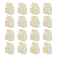100 pcs/lot blanc découpé au laser pétale boîte-cadeau tournesol mariage boîte à bonbons en gros Spot fabriqué à partir de papier de qualité