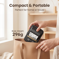 Imprimante d'étiquettes thermiques portable, mini imprimante d'étiquettes d'expédition sans encre pour les petits vendeurs de commerce électronique, utilisation pour les autocollants d'expédition de colis