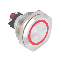 30 ans Leader de l'industrie ONPOW Interrupteur à bouton-poussoir en métal GQ30-L-11E/S Dia. Anneau en acier inoxydable de 30mm illuminé IP65 CE ROHS