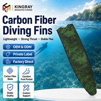 Palmes de plongée coniques personnalisées en fibre de carbone, légères, forte poussée, flexibilité stable, OEM ODM, directement de l'usine