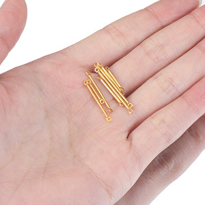Connecteur de barre à double trou Aceworks ACS282 |   Bracelet en acier inoxydable plaqué or PVD 18 carats, maillons droits, 15 mm, 20 mm, 25 mm - Product Image 3