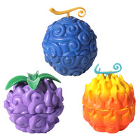One Piece Devil Fruit Trois couches Handheld 63mm Zinc Alloy & Rubber Smoke Grinder Crusher Briquets & Smoking Accessory