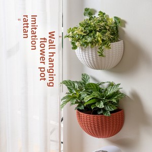 <span class=keywords><strong>Pot</strong></span> <span class=keywords><strong>de</strong></span> <span class=keywords><strong>fleur</strong></span> en plastique minimaliste Colorful Semicircular Wall Hanging Design - Product Image 5