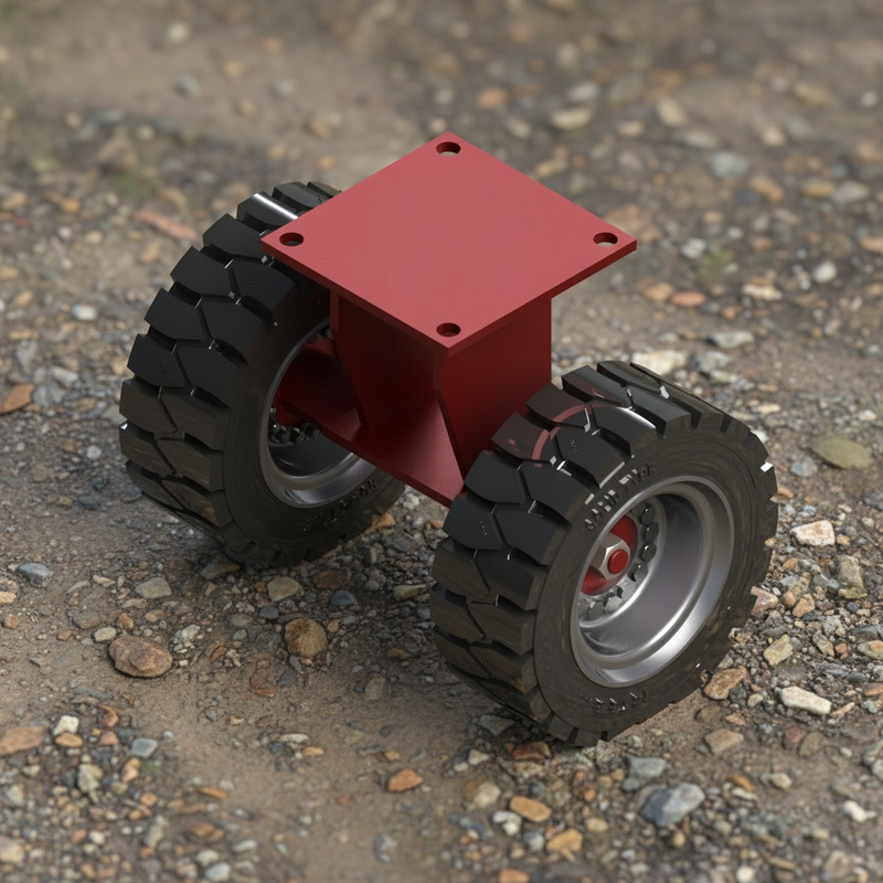 16 Inch Swivel Rigid Solid Rubber