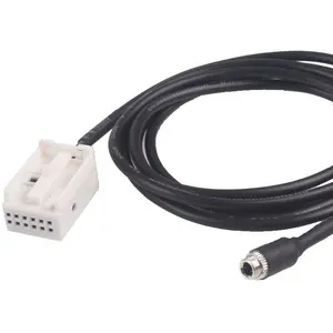 Auto 3.5Mm 12pin Vrouwelijke Audio Muziek Aux Kabel Input Adapter Voor Mercedes Benz W169 W203 W209 W221 W164 R230