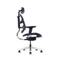 Chaise ergonomique en maille avec soutien lombaire, dossier réglable en hauteur, accoudoirs réglables, appui-tête, moderne, pour bureau/école/commercial